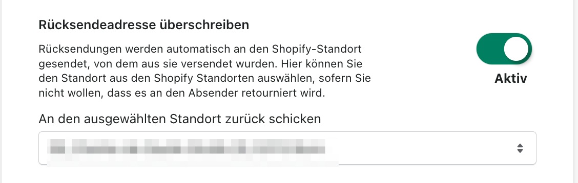 Rücksendeadresse 3 Rücksendeadresse 3