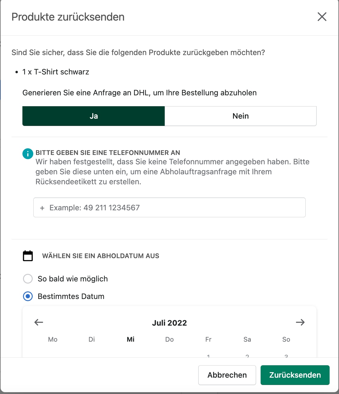 Customer returns 18